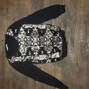 Maurices gold and black sequined sweater